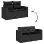 Set de sofás de jardín con cojines 9 pzas ratán sintético negro by , Garden sets - Ref: Foro24-3327072, Price: 606,73 €, Disc...