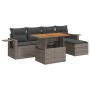 Set mit 6 Gartenmöbeln und Kissen synthetisches Rattangrau von , Gartensets - Ref: Foro24-3327140, Preis: 408,22 €, Rabatt: %