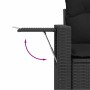 Set of garden sofas and cushions 8 pieces synthetic rattan black by , Garden sets - Ref: Foro24-3327177, Price: 567,41 €, Dis...