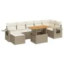 Set de sofás de jardín y cojines 8 piezas ratán sintético beige de , Conjuntos de jardín - Ref: Foro24-3327180, Precio: 616,5...