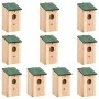 Vogelhaus 10 Stück massiv Fichtenholz 12x12x22cm von vidaXL, Vogelhäuser - Ref: Foro24-314815, Preis: 85,90 €, Rabatt: %