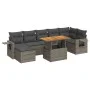 Set de sofás de jardín y cojines 8 piezas ratán sintético gris de , Conjuntos de jardín - Ref: Foro24-3327182, Precio: 526,45...