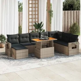 Set de sofás de jardín con cojines 9 pzas ratán sintético gris von , Gartensets - Ref: Foro24-3327189, Preis: 586,81 €, Rabat...