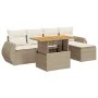 Juego de sofás jardín con cojines 6 pzas ratán sintético beige by , Garden sets - Ref: Foro24-3327250, Price: 490,45 €, Disco...