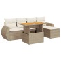 Juego de sofás jardín con cojines 6 pzas ratán sintético beige von , Gartensets - Ref: Foro24-3327250, Preis: 484,12 €, Rabat...