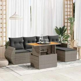 Set de muebles de jardín 6 pzas y cojines ratán sintético gris von , Gartensets - Ref: Foro24-3327252, Preis: 416,36 €, Rabat...