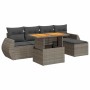Set de muebles de jardín 6 pzas y cojines ratán sintético gris von , Gartensets - Ref: Foro24-3327252, Preis: 408,57 €, Rabat...
