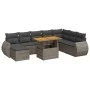 Set Gartensofas mit Kissen 9 Stück synthetisches Rattangrau von , Gartensets - Ref: Foro24-3327301, Preis: 591,12 €, Rabatt: %
