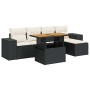 Set de sofás de jardín 6 piezas y cojines ratán sintético negro von , Gartensets - Ref: Foro24-3327360, Preis: 401,73 €, Raba...