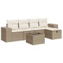 Juego de sofás jardín con cojines 6 pzas ratán sintético beige by , Garden sets - Ref: Foro24-3325674, Price: 456,30 €, Disco...
