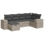 Set de sofás de jardín 6 pzas y cojines ratán sintético gris von , Gartensets - Ref: Foro24-3325688, Preis: 417,26 €, Rabatt: %