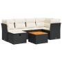 Set de sofás de jardín 7 pzas con cojines ratán sintético negro de , Conjuntos de jardín - Ref: Foro24-3325759, Precio: 417,8...