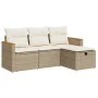 Juego de sofás jardín con cojines 4 pzas ratán sintético beige by , Garden sets - Ref: Foro24-3325894, Price: 299,16 €, Disco...