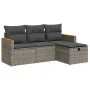 Set de sofás de jardín 4 pzas y cojines ratán sintético gris by , Garden sets - Ref: Foro24-3325896, Price: 244,58 €, Discoun...