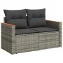 Set de sofás de jardín 4 pzas y cojines ratán sintético gris by , Garden sets - Ref: Foro24-3325896, Price: 244,58 €, Discoun...