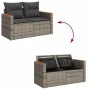 Set de sofás de jardín 4 pzas y cojines ratán sintético gris by , Garden sets - Ref: Foro24-3325896, Price: 244,58 €, Discoun...