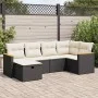 Set de sofás de jardín 6 piezas y cojines ratán sintético negro de , Conjuntos de jardín - Ref: Foro24-3325913, Precio: 366,9...