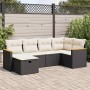 Set de sofás de jardín 6 piezas y cojines ratán sintético negro von , Gartensets - Ref: Foro24-3325913, Preis: 370,88 €, Raba...