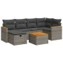Set of 7 garden sofas with cushions synthetic rattan gray by , Garden sets - Ref: Foro24-3325924, Price: 412,40 €, Discount: %