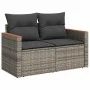 Set of 7 garden sofas with cushions synthetic rattan gray by , Garden sets - Ref: Foro24-3325924, Price: 412,40 €, Discount: %