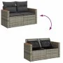 Set of 7 garden sofas with cushions synthetic rattan gray by , Garden sets - Ref: Foro24-3325924, Price: 412,40 €, Discount: %