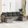 Set of 6 garden furniture and cushions synthetic rattan gray by , Garden sets - Ref: Foro24-3325945, Price: 343,08 €, Discoun...