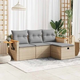 Juego de sofás jardín con cojines 4 pzas ratán sintético beige by , Garden sets - Ref: Foro24-3325951, Price: 271,35 €, Disco...