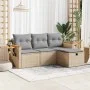 Juego de sofás jardín con cojines 4 pzas ratán sintético beige by , Garden sets - Ref: Foro24-3325951, Price: 271,35 €, Disco...