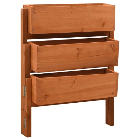 Folding orange fir wood garden planter 60x14x75 cm by vidaXL, Pots and planters - Ref: Foro24-314840, Price: 64,48 €, Discoun...