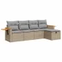 Juego de sofás jardín con cojines 5 pzas ratán sintético beige by , Garden sets - Ref: Foro24-3325958, Price: 322,62 €, Disco...