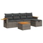 Set de muebles de jardín 6 pzas y cojines ratán sintético gris von , Gartensets - Ref: Foro24-3325966, Preis: 366,44 €, Rabat...