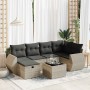Set de sofás de jardín 7 pzas con cojines ratán PE gris claro de , Conjuntos de jardín - Ref: Foro24-3325598, Precio: 465,77 ...