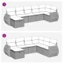 Set of 7 garden sofas with cushions PE rattan light gray by , Garden sets - Ref: Foro24-3325608, Price: 516,88 €, Discount: %