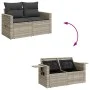 Set of garden sofas and cushions 5 pcs synthetic rattan light gray by , Garden sets - Ref: Foro24-3325468, Price: 334,90 €, D...