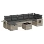 Set de sofás de jardín 8 pzas y cojines ratán sintético gris by , Garden sets - Ref: Foro24-3325518, Price: 527,79 €, Discoun...