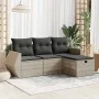 Set de sofás de jardín 4 pzas y cojines ratán sintético gris von , Gartensets - Ref: Foro24-3325558, Preis: 297,85 €, Rabatt: %