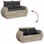 Set de sofás de jardín 4 pzas y cojines ratán sintético gris by , Garden sets - Ref: Foro24-3325558, Price: 282,18 €, Discoun...