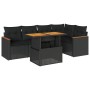 Set Gartensofas und Kissen 5-tlg. synthetisches Rattan Akazie schwarz von , Gartensets - Ref: Foro24-3327485, Preis: 470,63 €...
