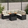 Set sofás jardín y cojines 7 pzas ratán sintético acacia negro de , Conjuntos de jardín - Ref: Foro24-3327493, Precio: 454,08...
