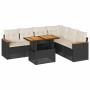 Set Gartensofas und Kissen 7-teilig synthetisches Rattan Akazie schwarz von , Gartensets - Ref: Foro24-3327493, Preis: 461,89...