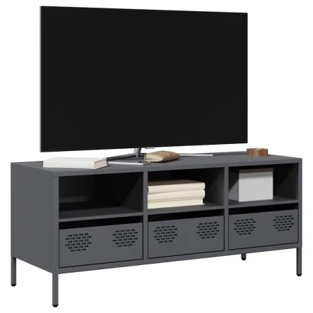 Mueble de TV acero laminado en frío antracita 101,5x39x43,5 cm by , TV Furniture - Ref: Foro24-851324, Price: 93,19 €, Discou...