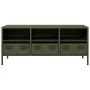 Mueble TV acero laminado en frío verde oliva 101,5x39x43,5 cm von , TV-Möbel - Ref: Foro24-851326, Preis: 93,12 €, Rabatt: %