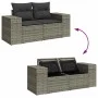 Set garden sofas and cushions 9 pcs synthetic rattan acacia gray by , Garden sets - Ref: Foro24-3327413, Price: 589,54 €, Dis...