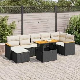 Set garden sofas and cushions 8 pcs synthetic rattan acacia black by , Garden sets - Ref: Foro24-3327514, Price: 497,95 €, Di...