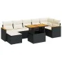 Set sofás jardín y cojines 8 pzas ratán sintético acacia negro de , Conjuntos de jardín - Ref: Foro24-3327514, Precio: 498,81...