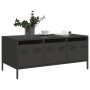 Mesa de centro acero laminado en frío negro 101,5x50x43,5 cm by , Coffee table - Ref: Foro24-851268, Price: 106,61 €, Discoun...