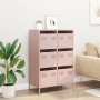 Aparador acero rosa 68x39x101,5 cm de , Aparadores - Ref: Foro24-851221, Precio: 128,60 €, Descuento: %