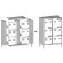Aparador acero rosa 68x39x101,5 cm de , Aparadores - Ref: Foro24-851221, Precio: 128,60 €, Descuento: %