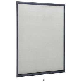 Mosquitera enrollable para ventanas gris antracita 130x170 cm