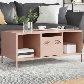 Couchtisch aus kaltgewalztem Stahl rosa 101,5x50x43,5 cm von , Couchtisch - Ref: Foro24-851275, Preis: 92,95 €, Rabatt: %